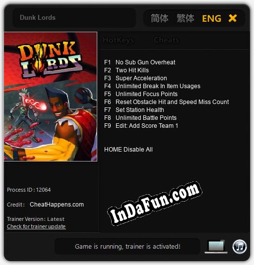 Trainer for Dunk Lords [v1.0.4]
