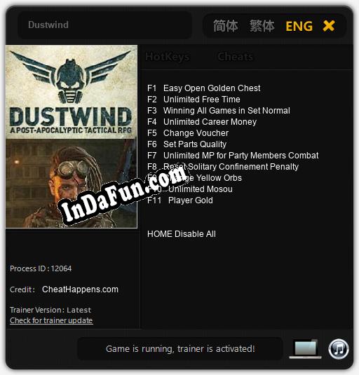 Dustwind: Trainer +11 [v1.8]