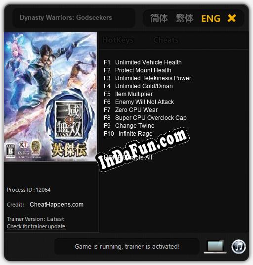 Dynasty Warriors: Godseekers: TRAINER AND CHEATS (V1.0.7)