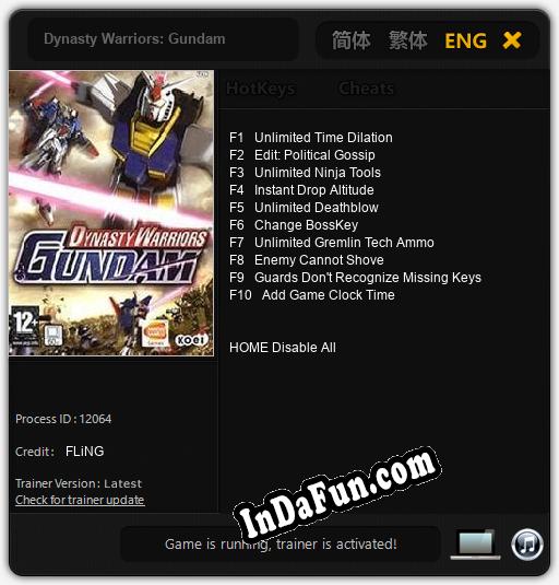 Dynasty Warriors: Gundam: Trainer +10 [v1.4]