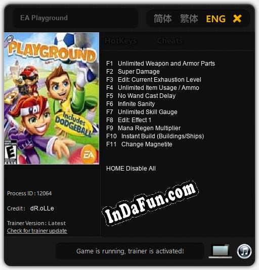 Trainer for EA Playground [v1.0.4]