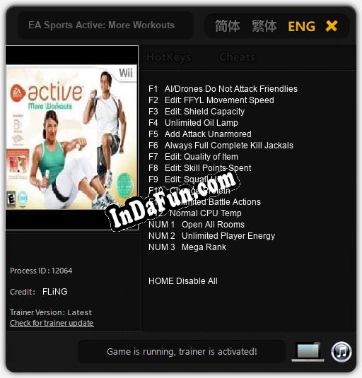 EA Sports Active: More Workouts: Cheats, Trainer +15 [FLiNG]