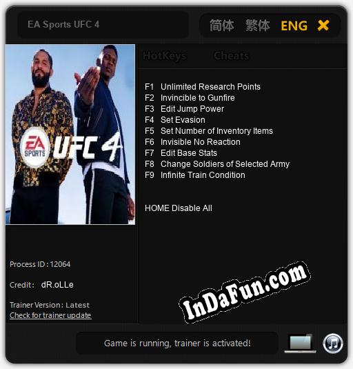 Trainer for EA Sports UFC 4 [v1.0.8]