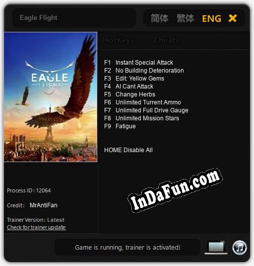 Eagle Flight: Trainer +9 [v1.8]
