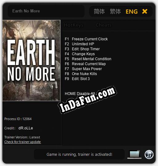 Trainer for Earth No More [v1.0.7]