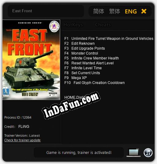 East Front: Cheats, Trainer +10 [FLiNG]