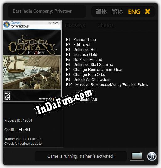 East India Company: Privateer: Cheats, Trainer +10 [FLiNG]