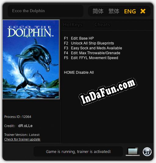Ecco the Dolphin: TRAINER AND CHEATS (V1.0.5)