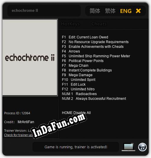 echochrome II: TRAINER AND CHEATS (V1.0.8)