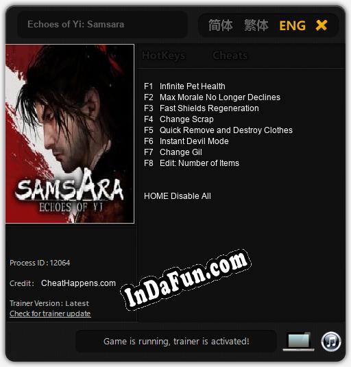 Trainer for Echoes of Yi: Samsara [v1.0.6]