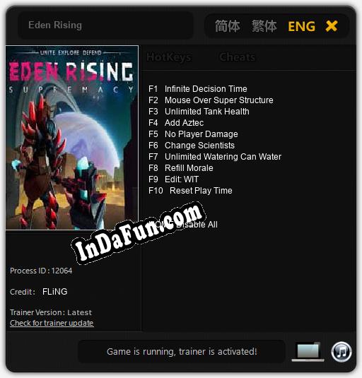 Eden Rising: TRAINER AND CHEATS (V1.0.66)