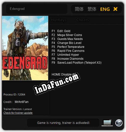 Edengrad: Trainer +9 [v1.1]