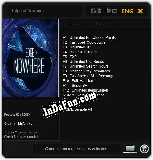 Edge of Nowhere: Cheats, Trainer +13 [MrAntiFan]