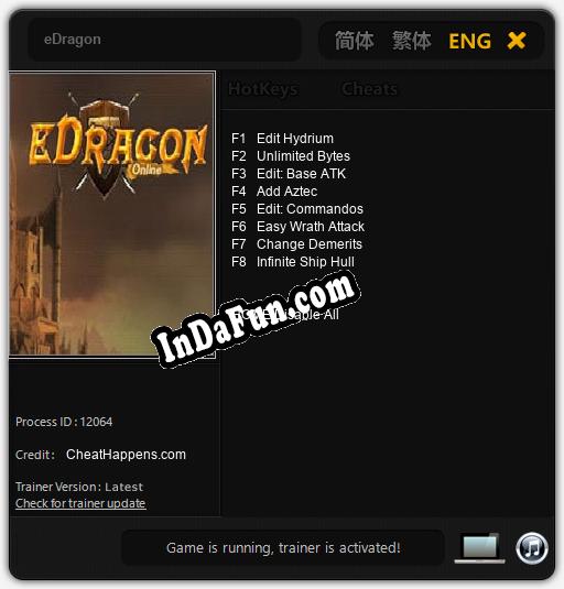 eDragon: Trainer +8 [v1.9]