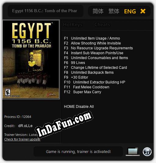 Egypt 1156 B.C.: Tomb of the Pharaoh: Cheats, Trainer +12 [dR.oLLe]