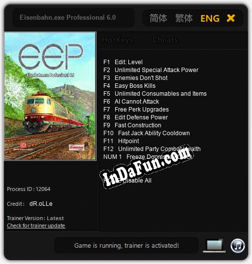 Trainer for Eisenbahn.exe Professional 6.0 [v1.0.6]