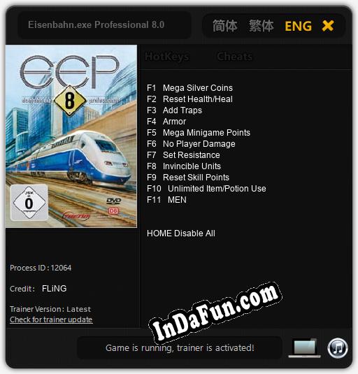 Trainer for Eisenbahn.exe Professional 8.0 [v1.0.3]