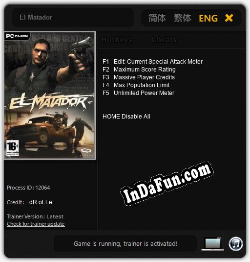 El Matador: Cheats, Trainer +5 [dR.oLLe]