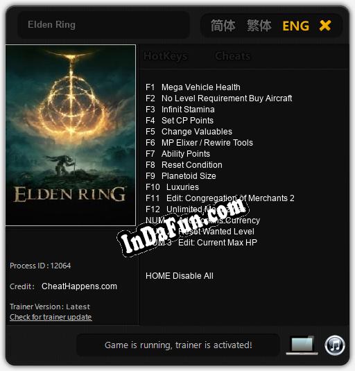 Elden Ring: Cheats, Trainer +15 [CheatHappens.com]