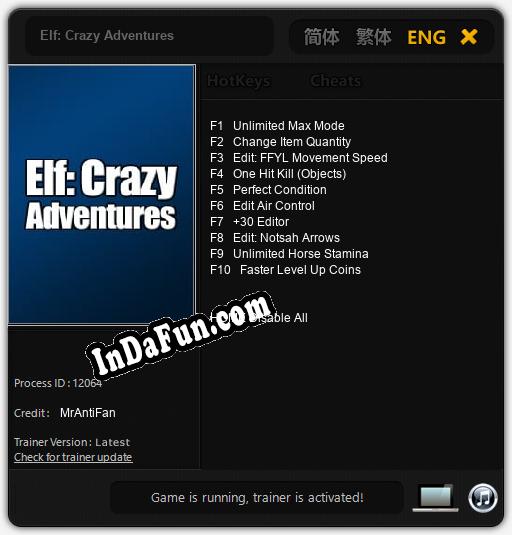 Elf: Crazy Adventures: Trainer +10 [v1.3]