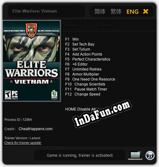 Elite Warriors: Vietnam: Cheats, Trainer +12 [CheatHappens.com]