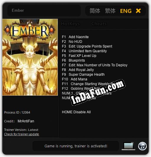 Ember: TRAINER AND CHEATS (V1.0.99)
