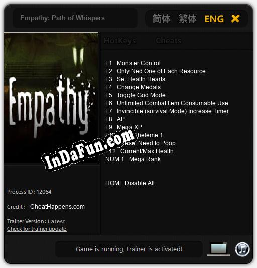 Empathy: Path of Whispers: TRAINER AND CHEATS (V1.0.11)