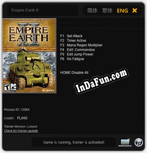 Empire Earth II: Trainer +6 [v1.8]