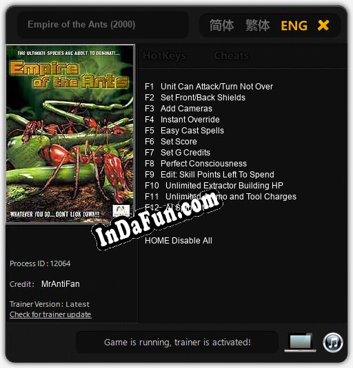 Empire of the Ants (2000): Trainer +12 [v1.4]