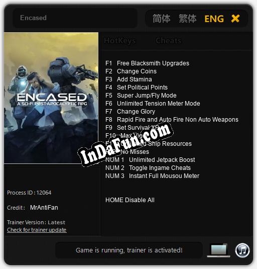 Encased: TRAINER AND CHEATS (V1.0.52)