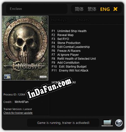 Enclave: Cheats, Trainer +11 [MrAntiFan]