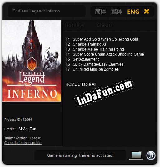 Endless Legend: Inferno: Cheats, Trainer +7 [MrAntiFan]