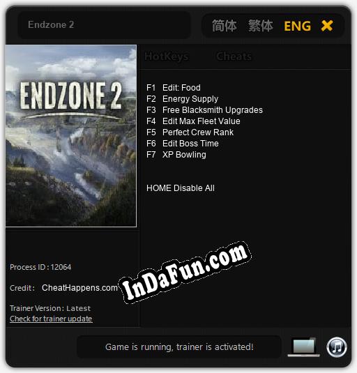 Endzone 2: Cheats, Trainer +7 [CheatHappens.com]