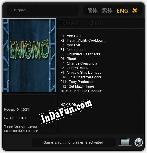 Enigmo: TRAINER AND CHEATS (V1.0.2)