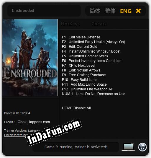 Enshrouded: TRAINER AND CHEATS (V1.0.46)