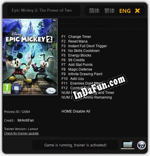 Epic Mickey 2: The Power of Two: Trainer +14 [v1.1]