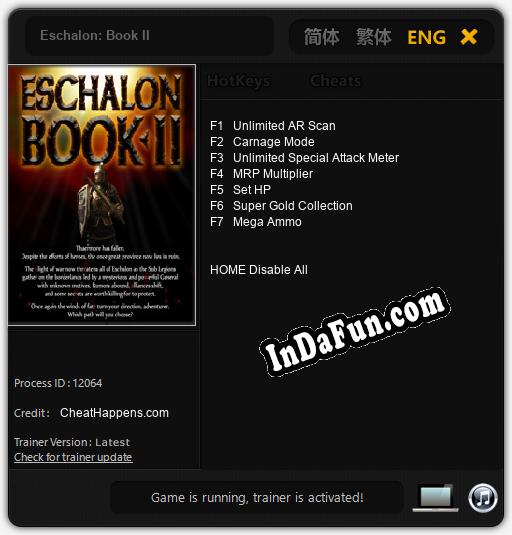 Eschalon: Book II: Cheats, Trainer +7 [CheatHappens.com]