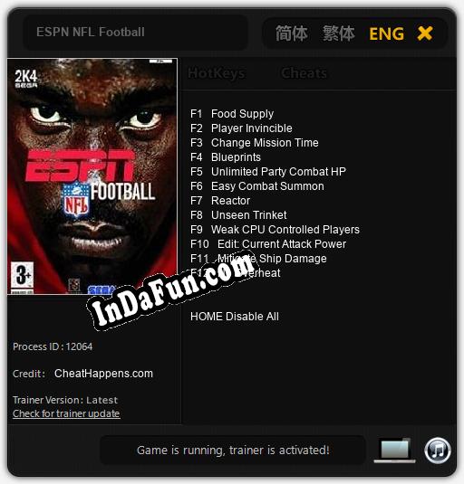 Trainer for ESPN NFL Football [v1.0.5]