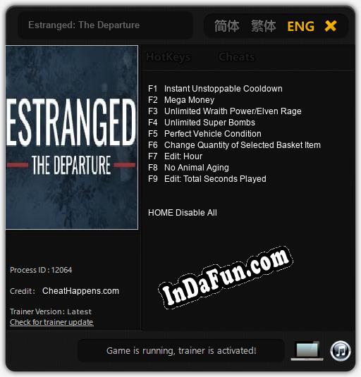 Estranged: The Departure: Trainer +9 [v1.8]