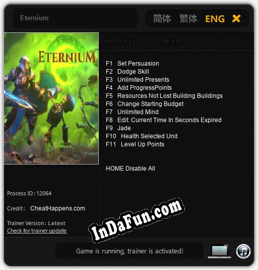 Eternium: Trainer +11 [v1.9]