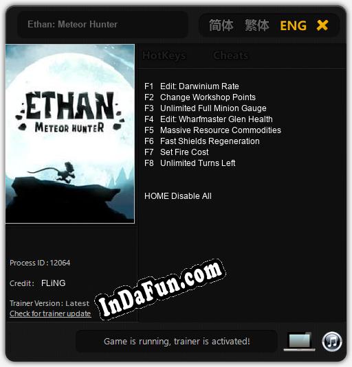 Ethan: Meteor Hunter: Cheats, Trainer +8 [FLiNG]