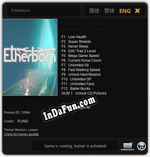 Etherborn: TRAINER AND CHEATS (V1.0.81)