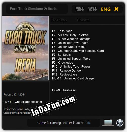 Euro Truck Simulator 2: Iberia: Cheats, Trainer +13 [CheatHappens.com]