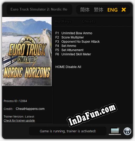 Euro Truck Simulator 2: Nordic Horizons: Trainer +6 [v1.7]