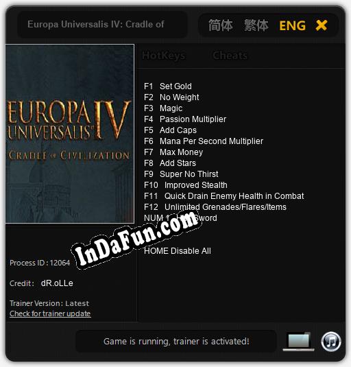 Europa Universalis IV: Cradle of Civilization: Cheats, Trainer +13 [dR.oLLe]