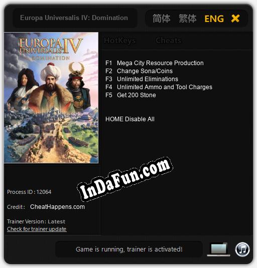 Europa Universalis IV: Domination: Cheats, Trainer +5 [CheatHappens.com]