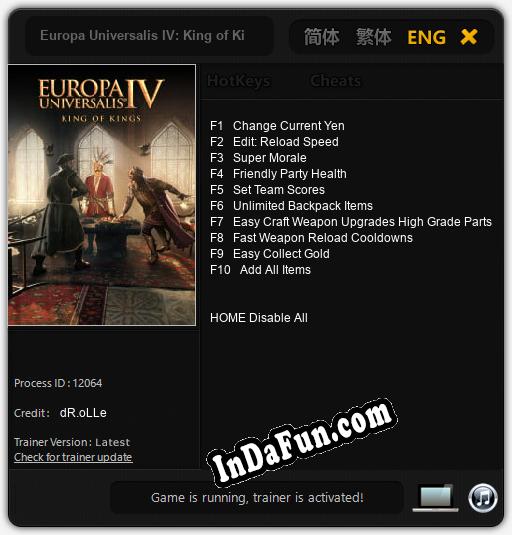 Europa Universalis IV: King of Kings: TRAINER AND CHEATS (V1.0.31)