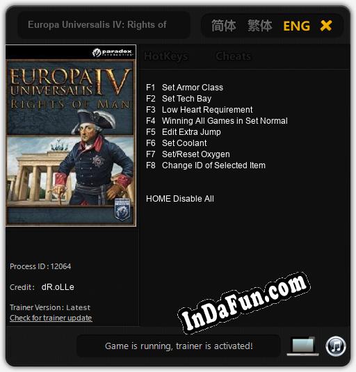 Europa Universalis IV: Rights of Man: Cheats, Trainer +8 [dR.oLLe]
