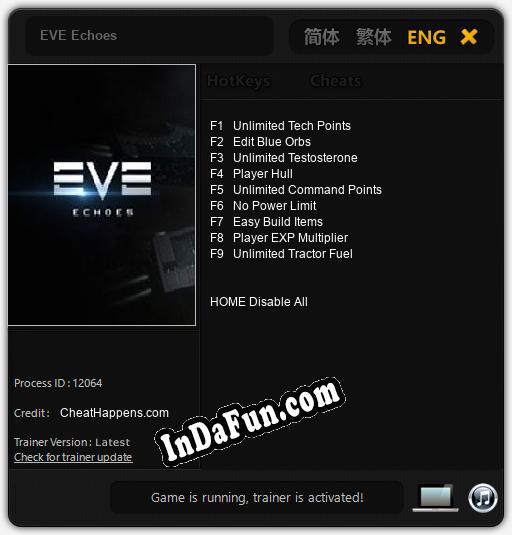 EVE Echoes: Cheats, Trainer +9 [CheatHappens.com]