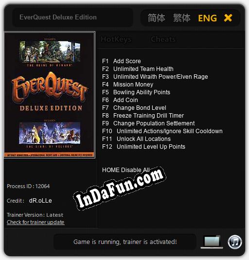 EverQuest Deluxe Edition: Cheats, Trainer +12 [dR.oLLe]